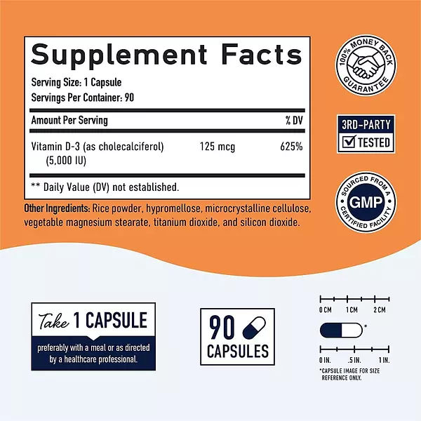Salud y Equipamiento Médico - Vitamina D3 90 Caps Smnutrition 2