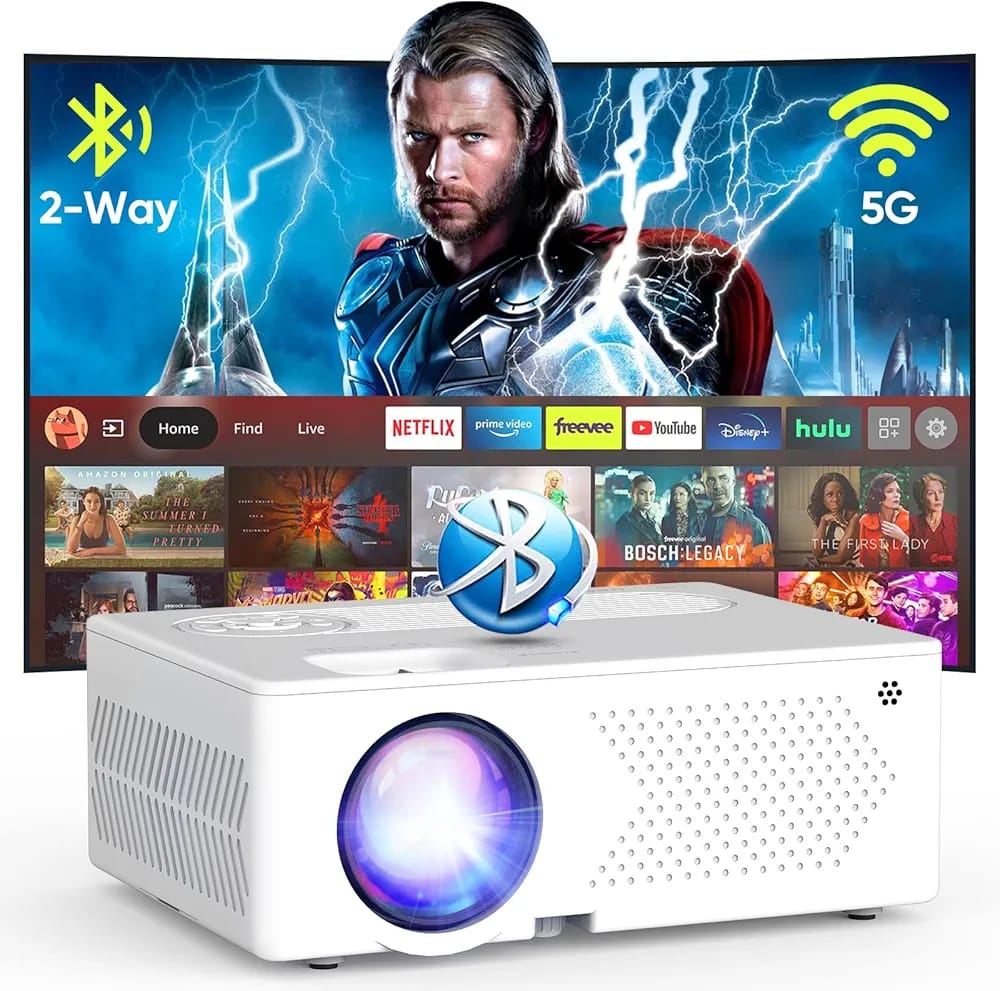 otros electronicos - Excelente Proyector 5G WiFi Bluetooth 1080 4K 20,000 de Contraste  4