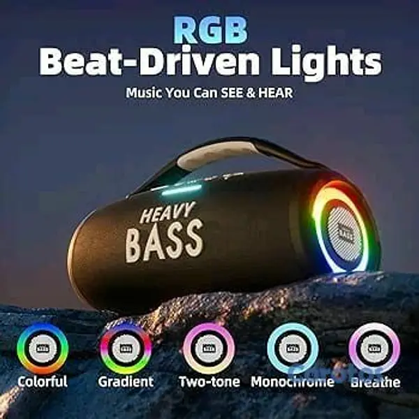 camaras y audio - 🔊 Altavoz Bluetooth 80W máx, graves potentes, 20h batería, IPX6 🔊🔥 6