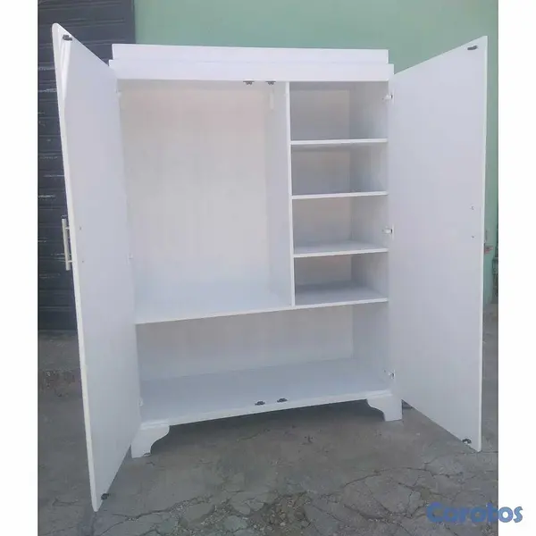 muebles y colchones - Closet ropero en color blanco moderno  2
