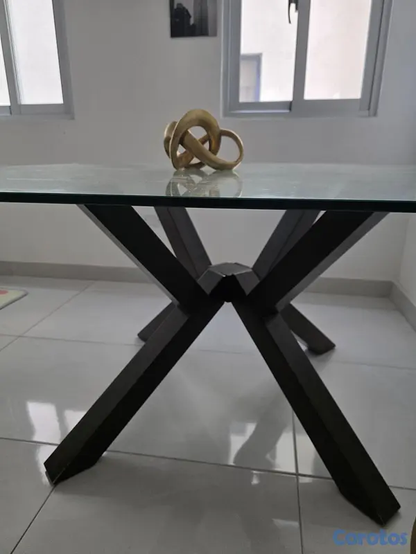 muebles y colchones - Mesa de comedor moderna hasta para 8 personas 2