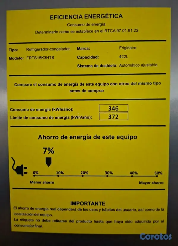 electrodomesticos - Nevera Top Mount Frigidaire, 15 P.c., Dispensador  7