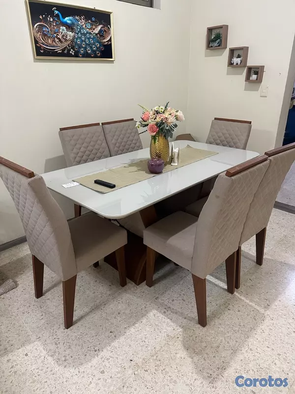 muebles y colchones - A la Venta!! Juego de comedor de 6 puestos. 2