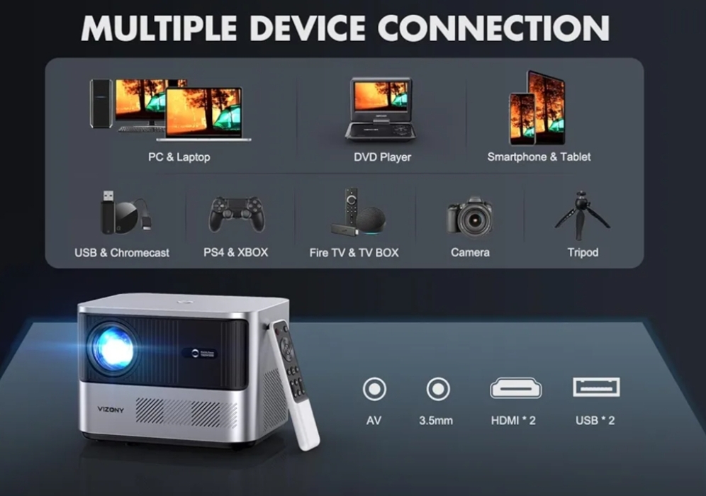 otros electronicos - Proyector FHD 4k 800 ANSI 8