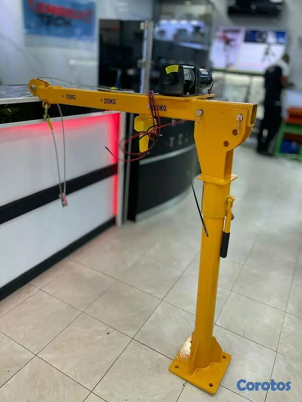 equipos profesionales - Grua montacargas electrica giratoria de 3000lbs 9