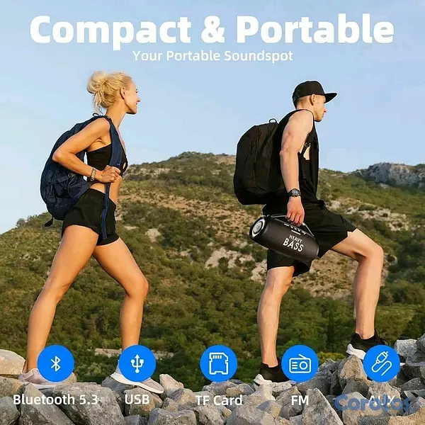 camaras y audio - 🔊 Altavoz Bluetooth 80W máx, graves potentes, 20h batería, IPX6 🔊🔥 7