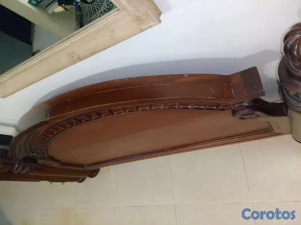 muebles y colchones - Se vende Base cama Queen CAOBA PURO DE 60  3
