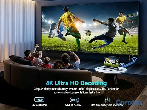 accesorios para electronica - 💻 Transmisor y Receptor HDMI Inalámbrico 100M/328FT 4K 5G+2.4G Adaptador 🖥 7
