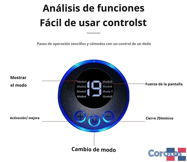 salud y belleza - Masajeador corporal recargable D2  con 2 parche  10