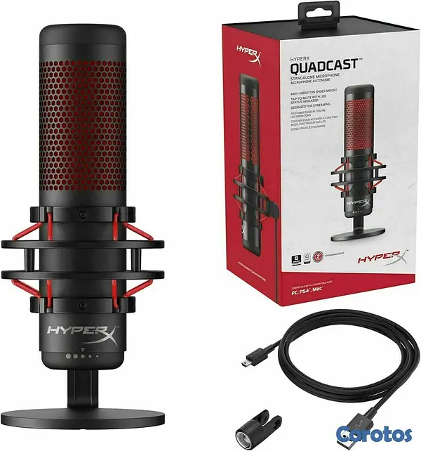 consolas y videojuegos - HyperX QuadCast - Micrófono de condensador USB  3