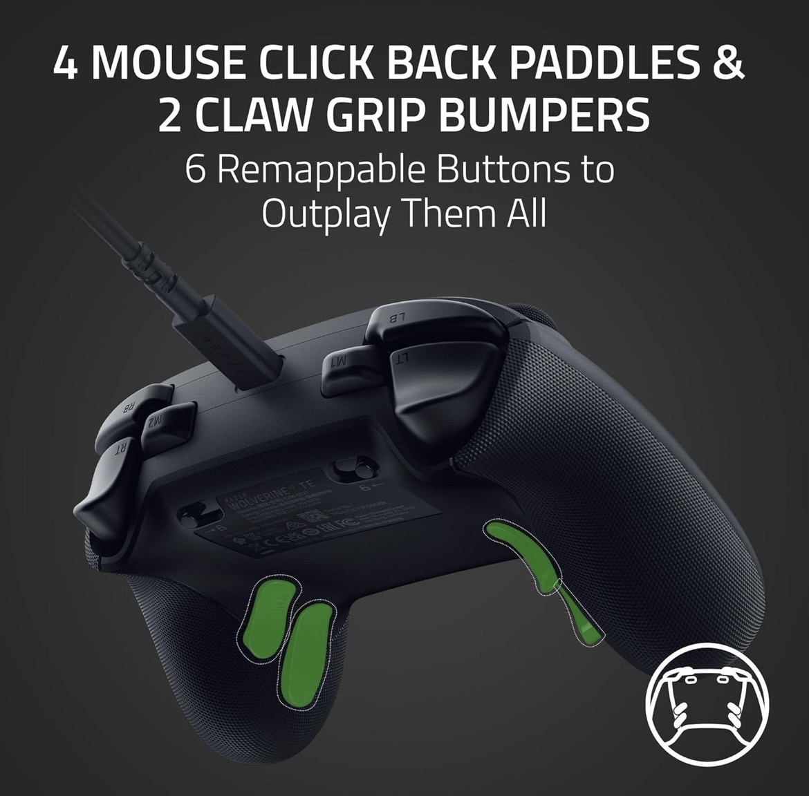 consolas y videojuegos - 🎮 Razer Wolverine V3 Tournament Edition-Controlador Gaming para Xbox/PC (Nuevo) 3