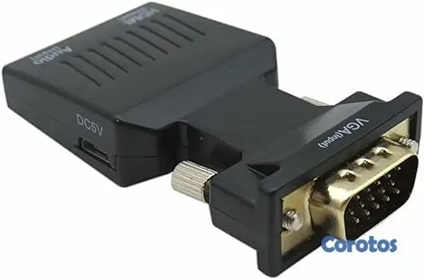 accesorios para electronica - Adaptador VGA a HDMI Full HD 1080P audio video con 3