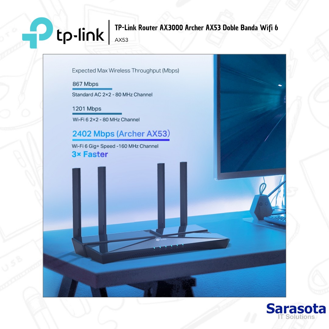 accesorios para electronica -  TP-Link Router Archer AX10 con wifi 6 2