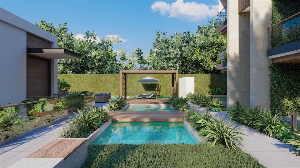 apartamentos - Venta de apartamentos en punta cana palmeras de boulevard con piscina y ascensor 3