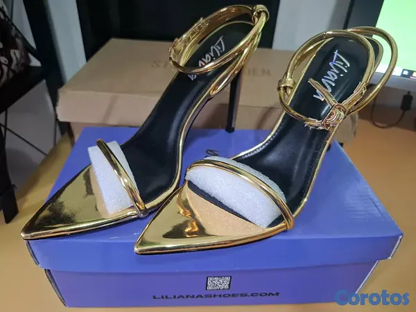 zapatos para mujer - Zapatillas de mujer doradas size 7.5 5