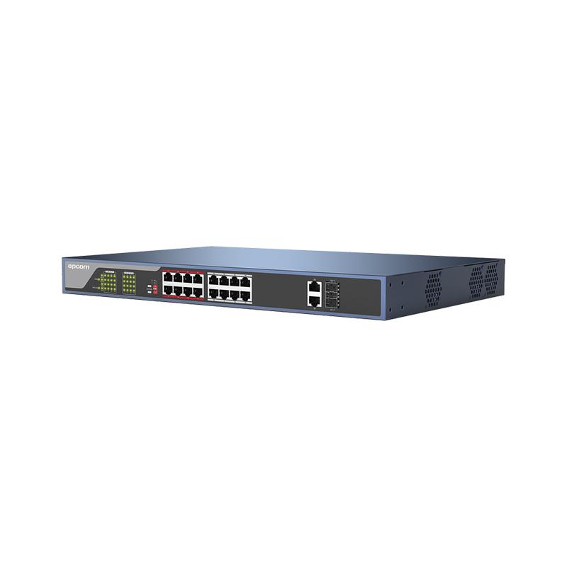 accesorios para electronica - (2) Switch poe marca Epcom EP-SW18P 16 puertos + 2 Ptos. Gigabit + 2 Ptos. SFP.