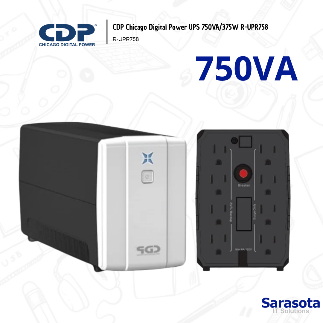 accesorios para electronica - CDP Chicago Digital Power UPS 750VA/375W R-UPR758