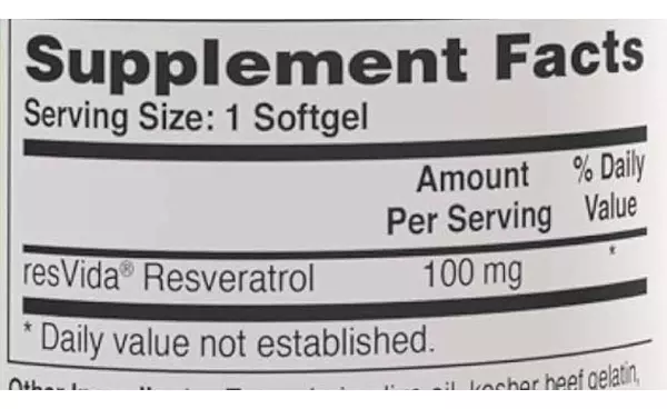 Salud y Equipamiento Médico - Resveratrol 100mg 60 Capsulas - Un - Unidad A $3882 2