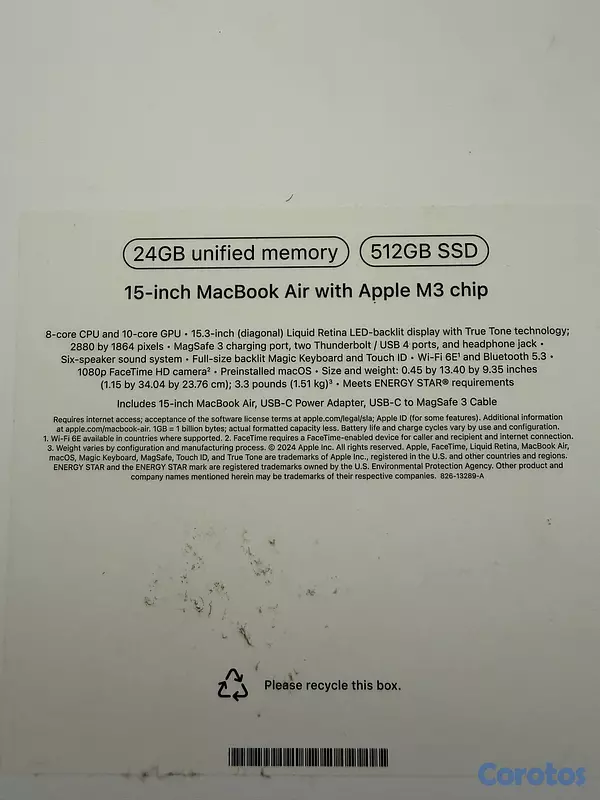 computadoras y laptops - MacBook Air M3 de 15” 24GB de RAM y 512GB de almacenamiento. 6