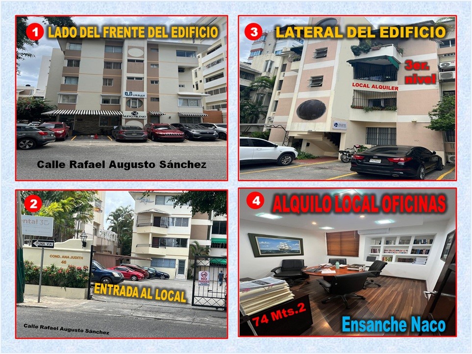 oficinas y locales comerciales - LOCAL DE OFICINAS EN ENSANCHE NACO, 74 Mts.2, 3er. NIVEL 6