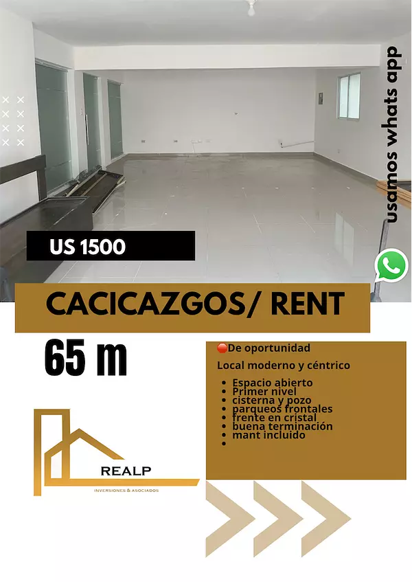 oficinas y locales comerciales - Locla en primer nivel cacicazgos 1