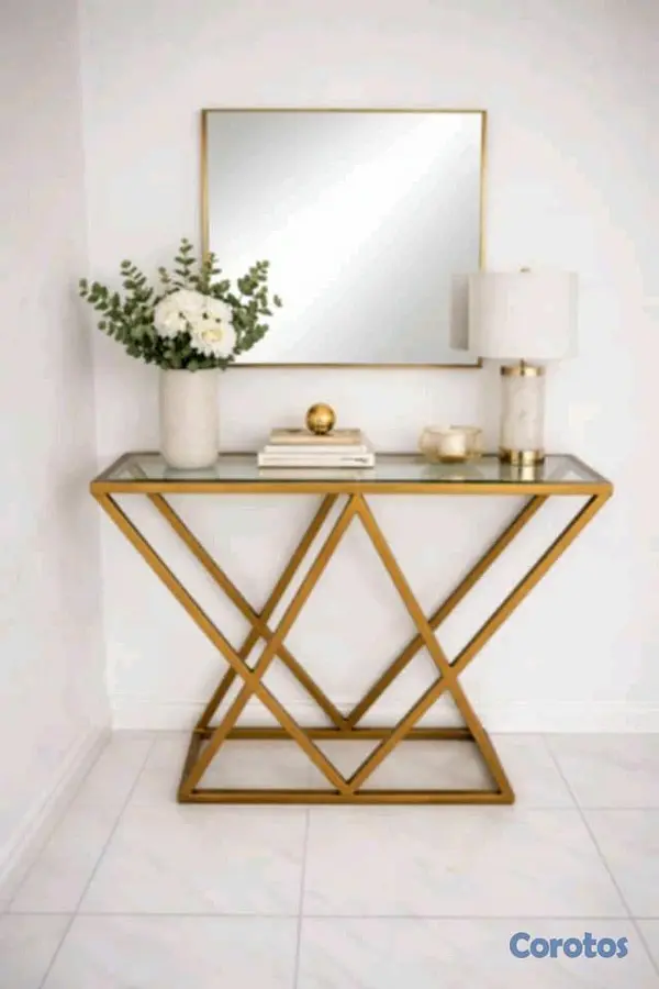 decoración y accesorios - repisa con cristal y espejo  4