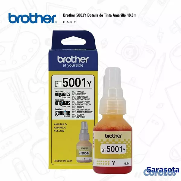 accesorios para electronica - Brother BT5001Y Botella de Tinta Amarillo 48.8ml 2