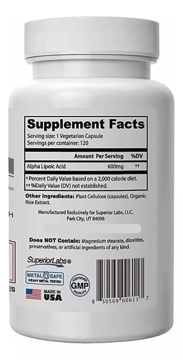Salud y Equipamiento Médico - Superiorlabs Ácido Alfa Lipoico - - Unidad A $2041 2