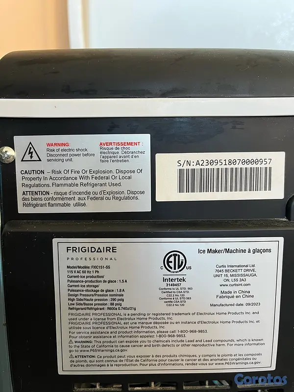 electrodomesticos - Máquina de Hacer Hielo Frigidaire Profesional  3
