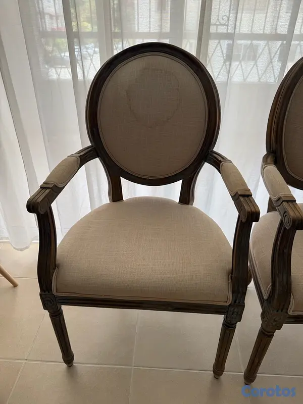 decoración y accesorios - Par de sillas vintage de madera – Elegantes y en buen estado 4