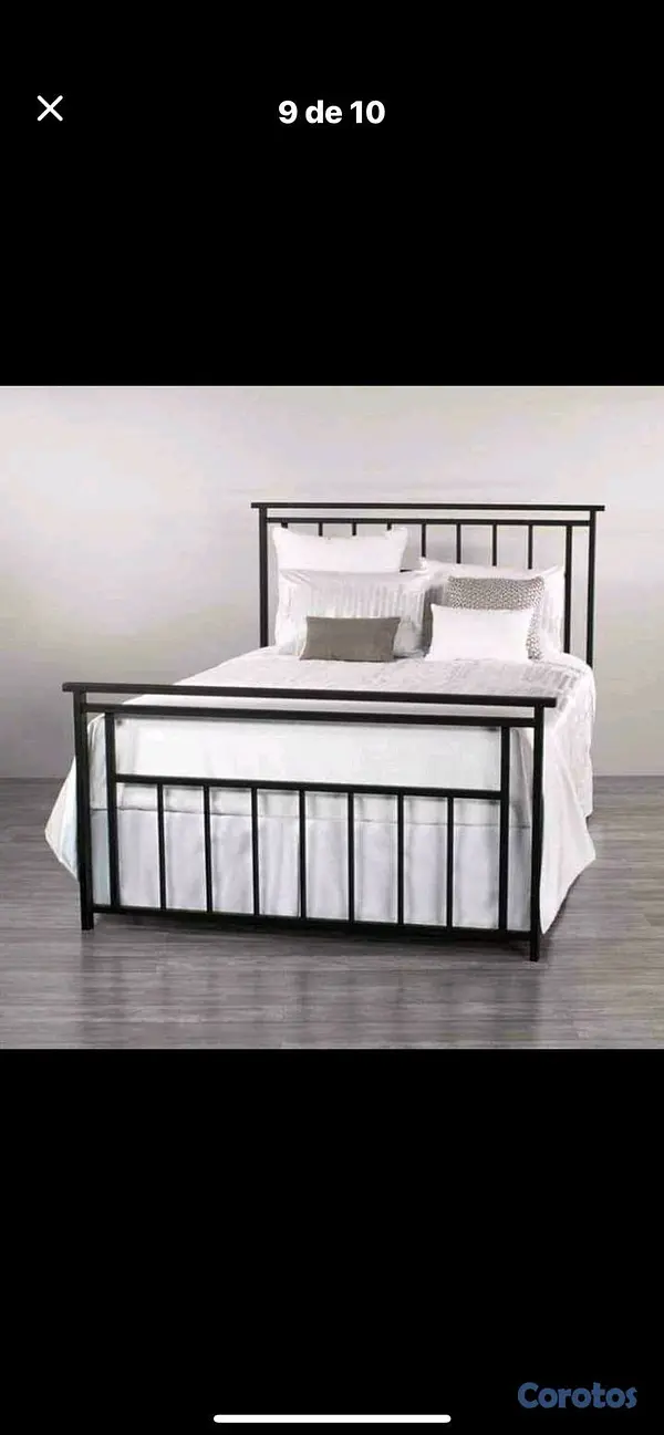 muebles y colchones - cama de hierro  2