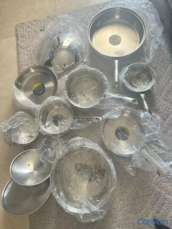cocina - Juego de Hoyas para cocina, nuevo. Plateado 2