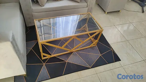 muebles y colchones - mesas de centro de muebles en hierros galvanizado  2