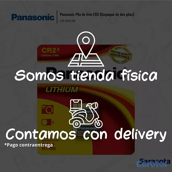 accesorios para electronica - Panasonic Baterías Litio CR2 (2Pack) 2