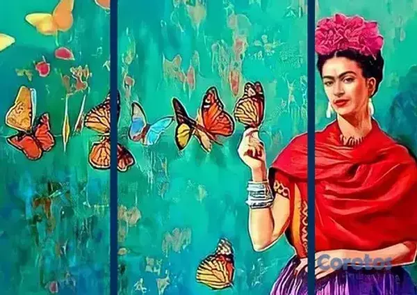 decoración y accesorios - cuadro frida kahlo 3 divisiones 2