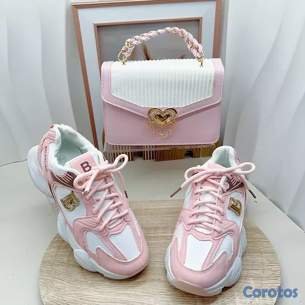 carteras y maletas - combo de tenis de mujer con cartera  2