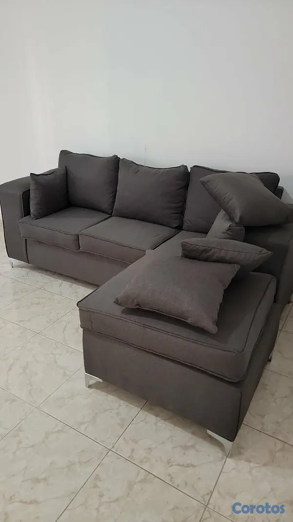 muebles y colchones - Muebles en L con otomán  3