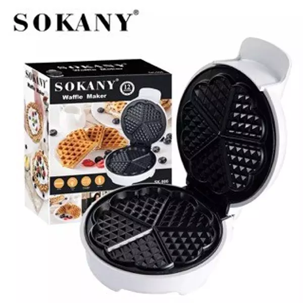 electrodomesticos - Waffle Maker Forma de corazón Waffle Sandwich Maker wafflera waflera 3