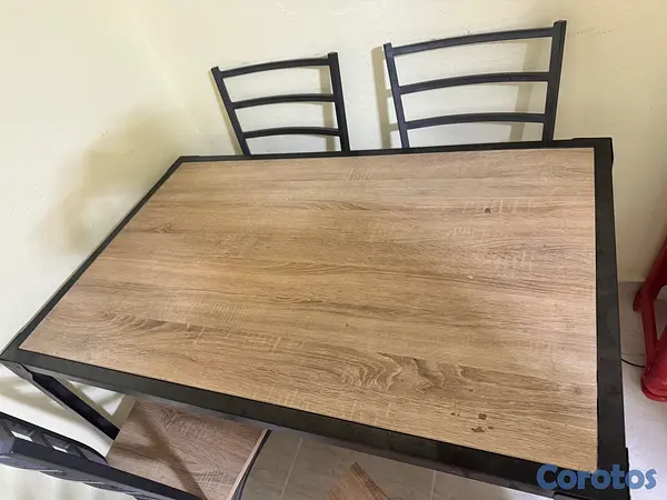 muebles y colchones - Juego de comedor 4 silla en Hierro 3