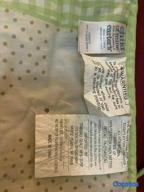 muebles - CARTERS BABY CUNA PROTECTOR ! 4