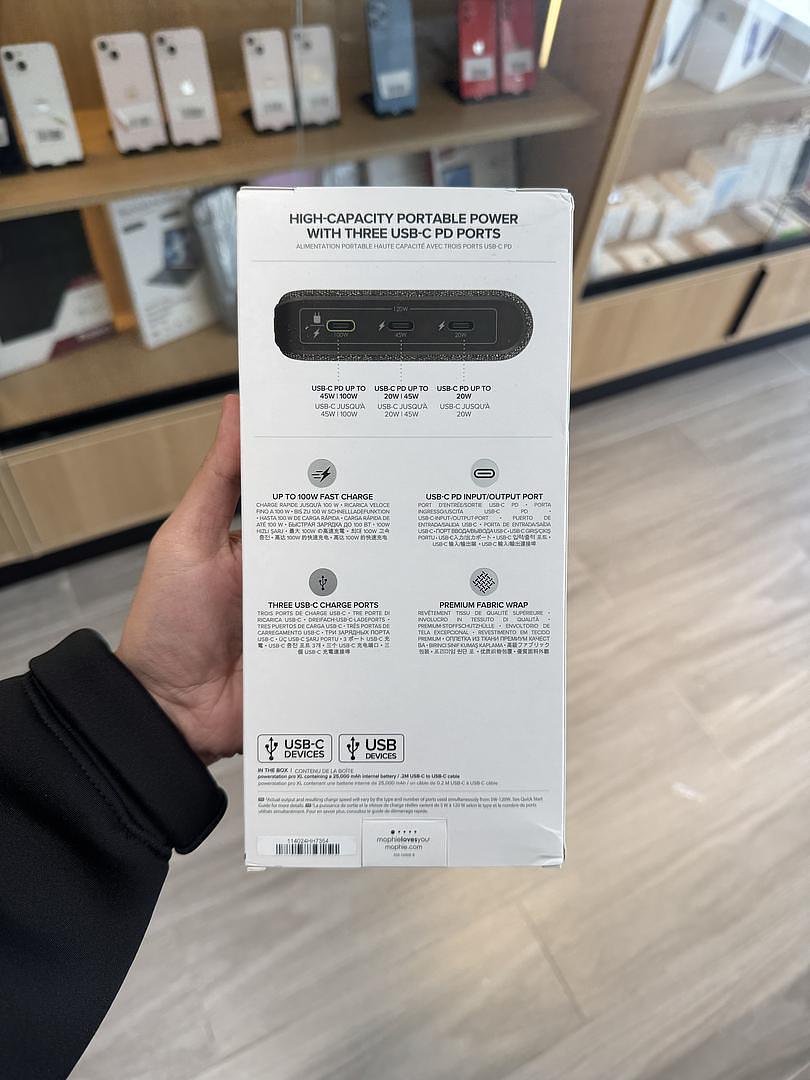 accesorios para electronica - CARGADOR PORTÁTIL MOPHIE PRO XL 25,000 mAh ORIGINAL SELLADO 1