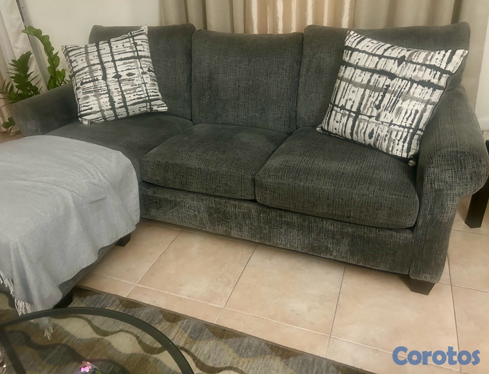 muebles y colchones - sofa tipo L de tres puestos  3