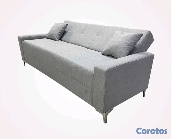 muebles y colchones - Sofá cama gris 5