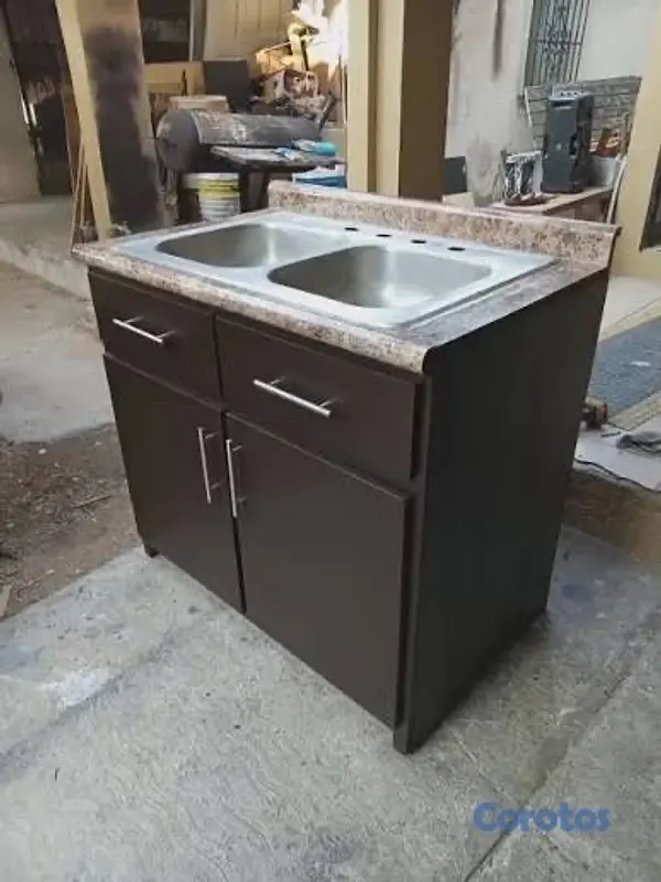 electrodomesticos - Mueble en hidrofugo con estufa empostrada,fregadero, despensa.  
 12