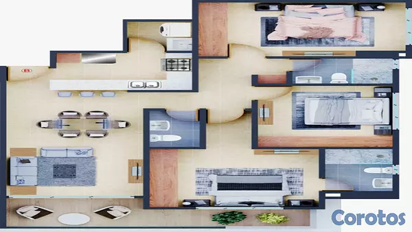 apartamentos - APART. EN MODERNO PROYECTO EN NACO, EN-02. 8