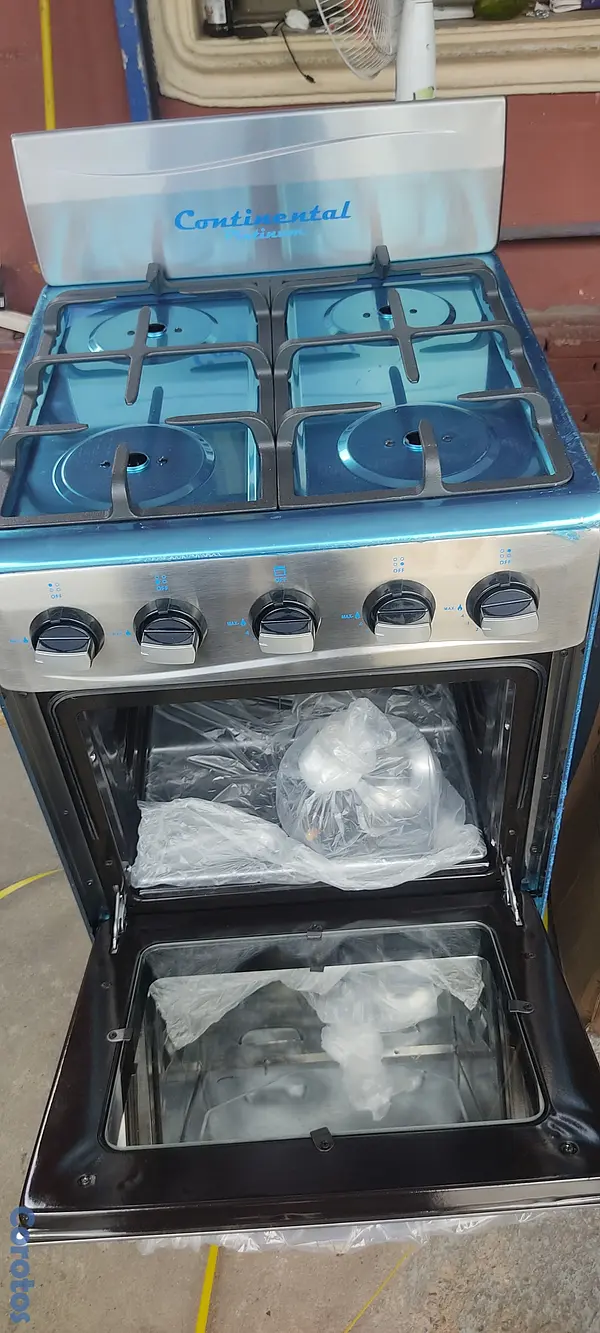 cocina - estufa continental cromada de 20 parrilla reforzadas  2