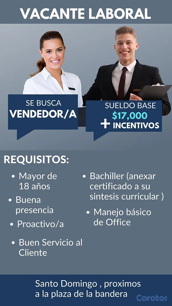 empleos disponibles - Buscamos Vendedora