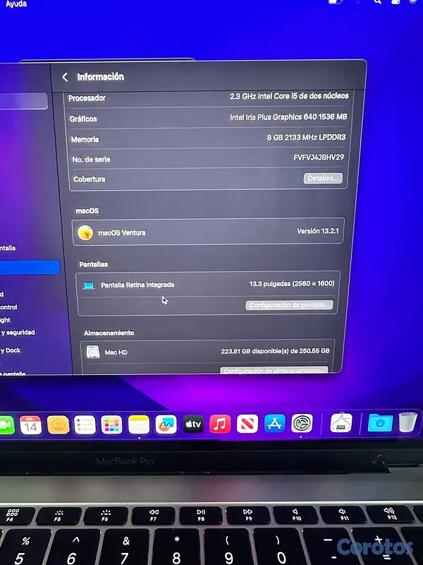computadoras y laptops - MacBook Pro 2017 5