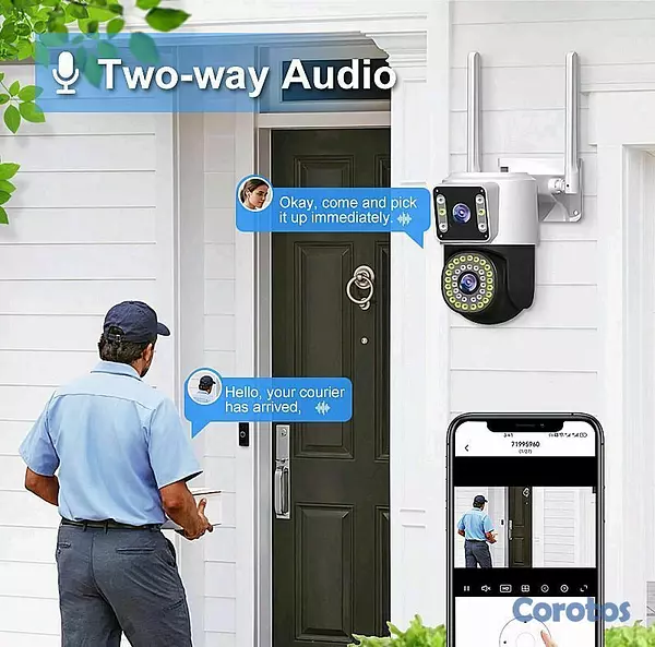 camaras y audio - CÁMARA DE SEGURIDAD DOBLE LENTE WIFI  3