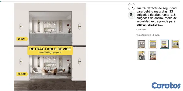 muebles y colchones - separador de espacios / barrera para bebes o perri 2